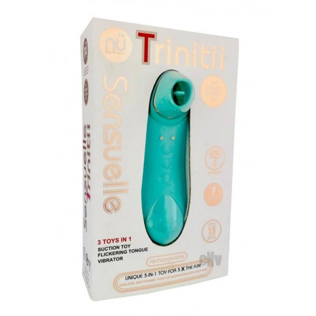 Sensuelle Trinitii Suction Tongue E-blue - Novel Creations Usa Inc