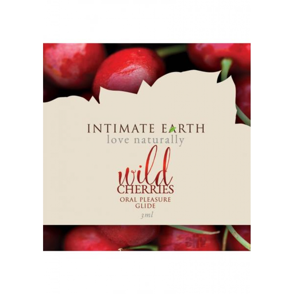 Intimate Earth Wild Cherries Flavored Glide .10oz Foil - Intimate Earth 