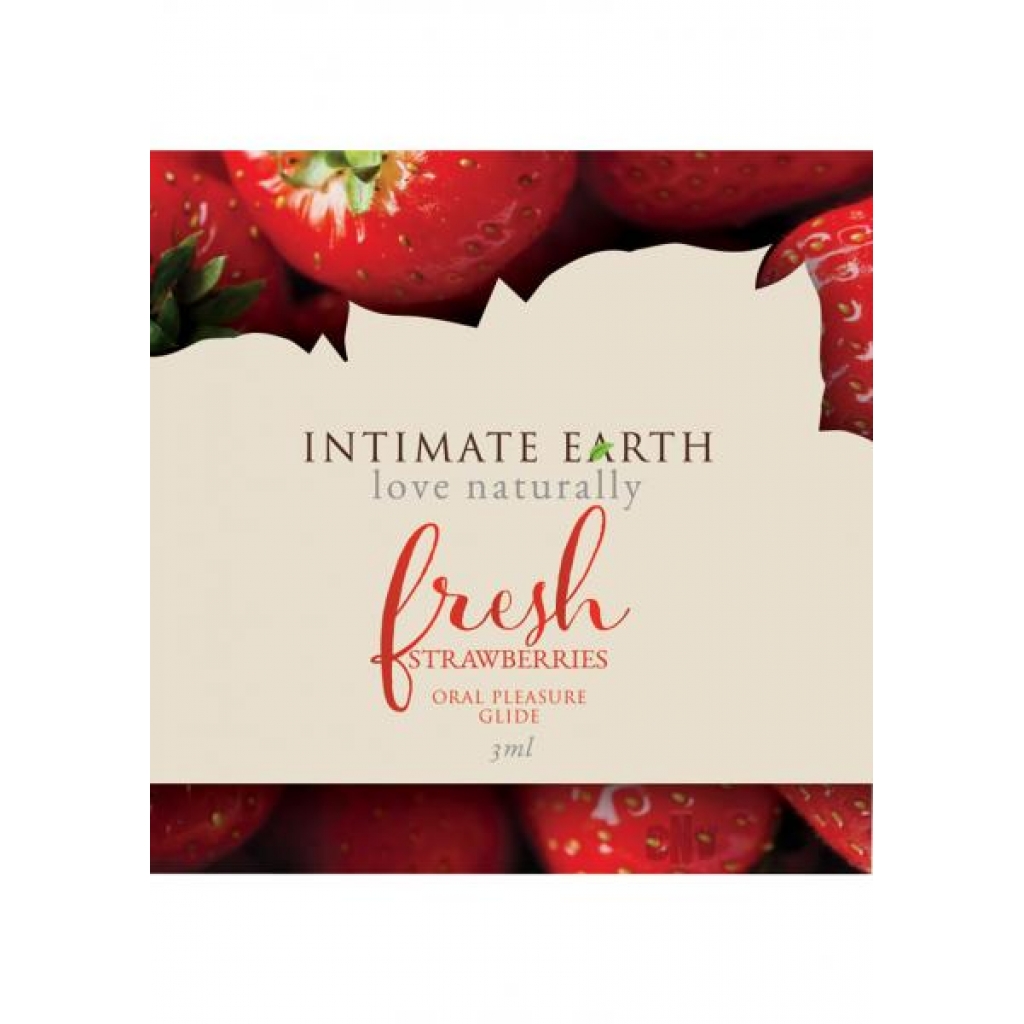 Intimate Earth Fresh Strawberry Flavored Glide .1oz  - Intimate Earth