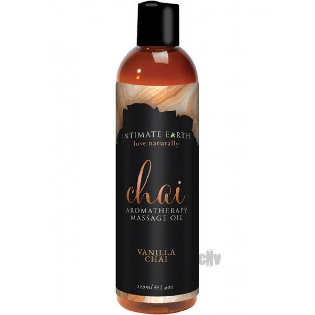 Intimate Earth Chai Massage Oil: Soothe & Invigorate - 4oz