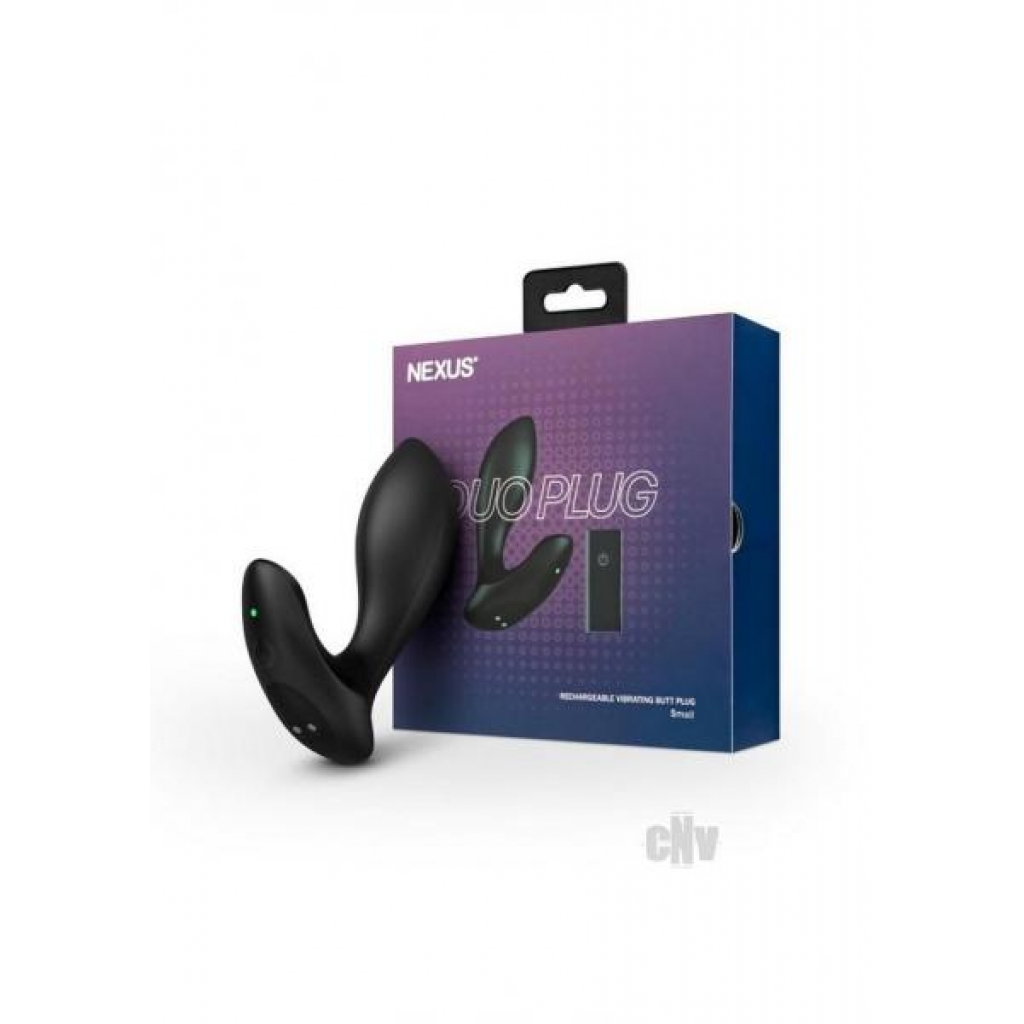 Duo Remote Controlled Beginner's Butt Plug - Black