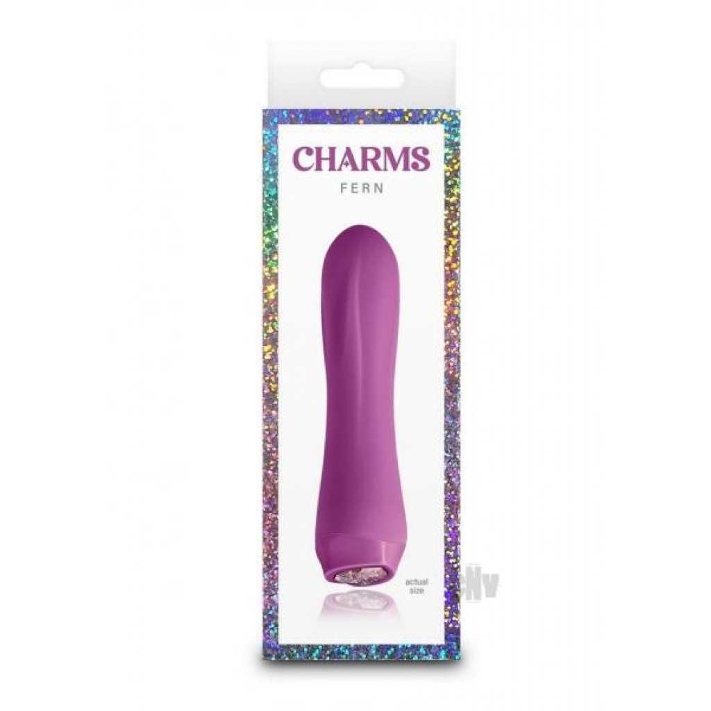 Charms Fern Purple - Compact Vibrator with LED Hearts