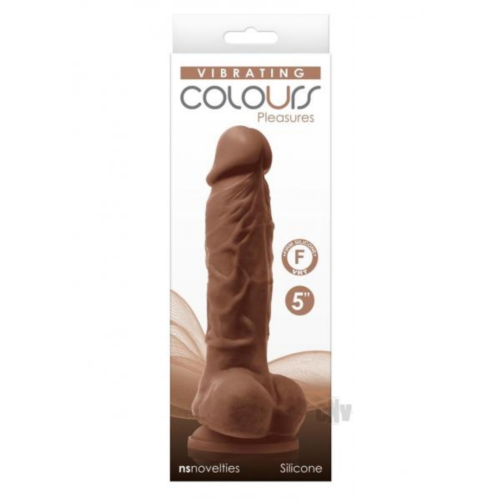 Colours Pleasures Dildo Vibe 5 Brown - New Sensations