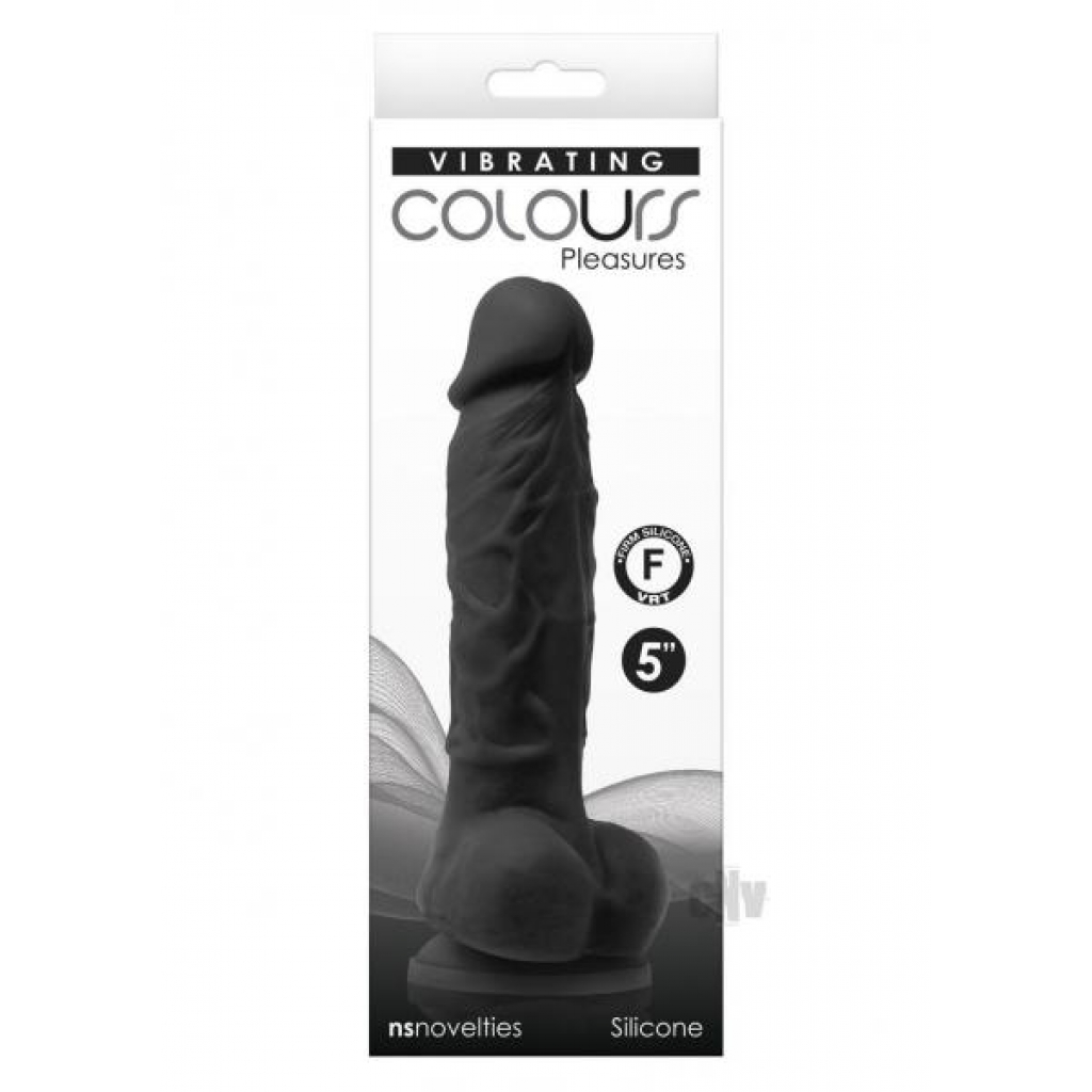 Colours Pleasures Dildo Vibe 5 Black - Vibrant and Powerful