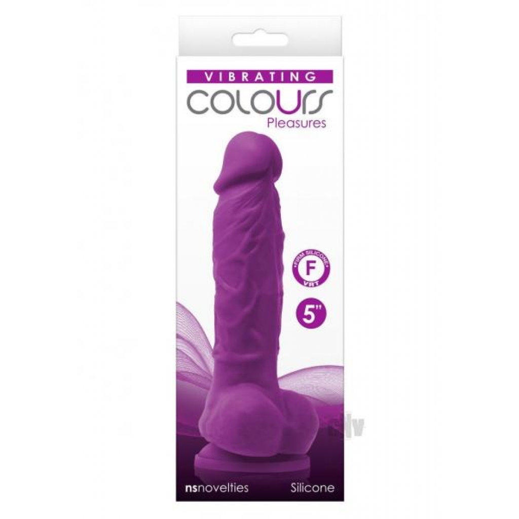 Colours Pleasures Dildo Vibe 5 Purple - New Sensations