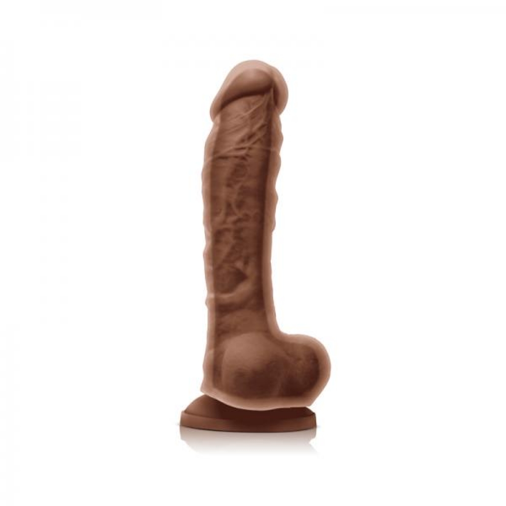 Colours Dual Density 8 inches Brown Dildo - Ns Novelties