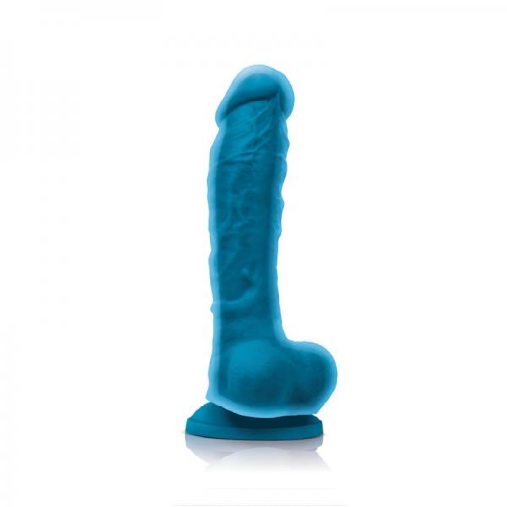 Colours Dual Density 8 inches Dildo Blue - Ns Novelties