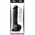 Colours Pleasures 8 inches Silicone Dildo - Black - Ns Novelties