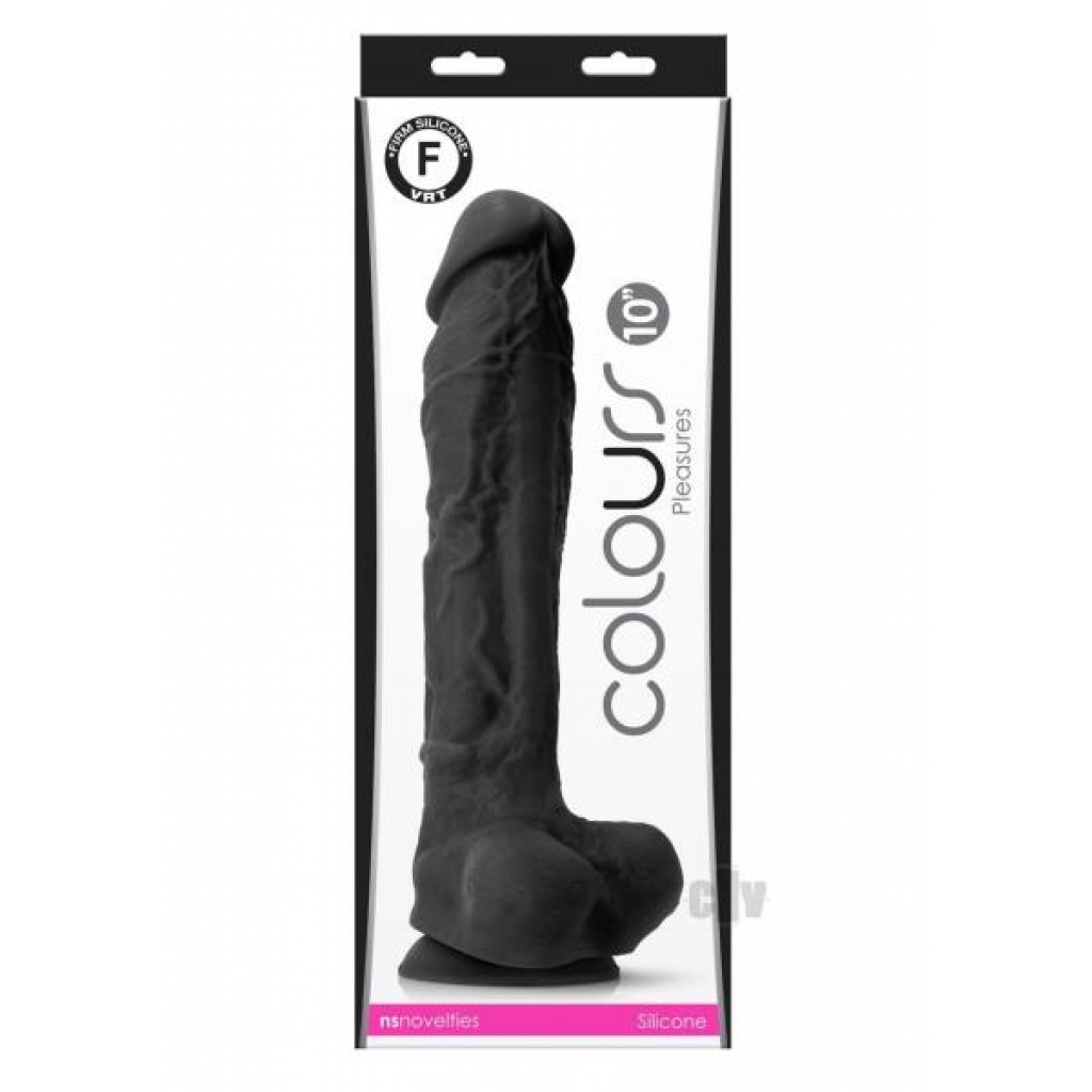 Colours Pleasures Dildo 10 Black - New Sensations