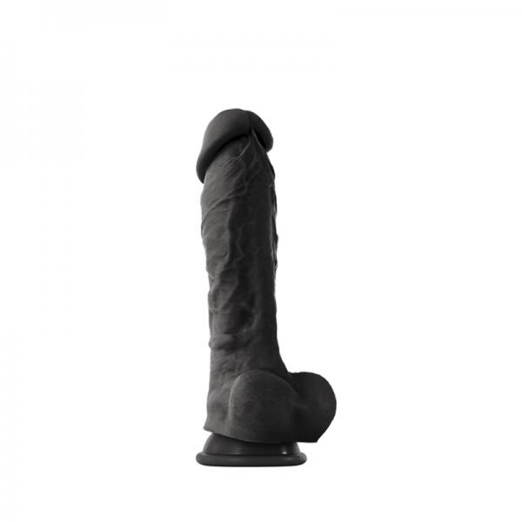 Coloursoft 8 inches Soft Dildo Black - Ns Novelties