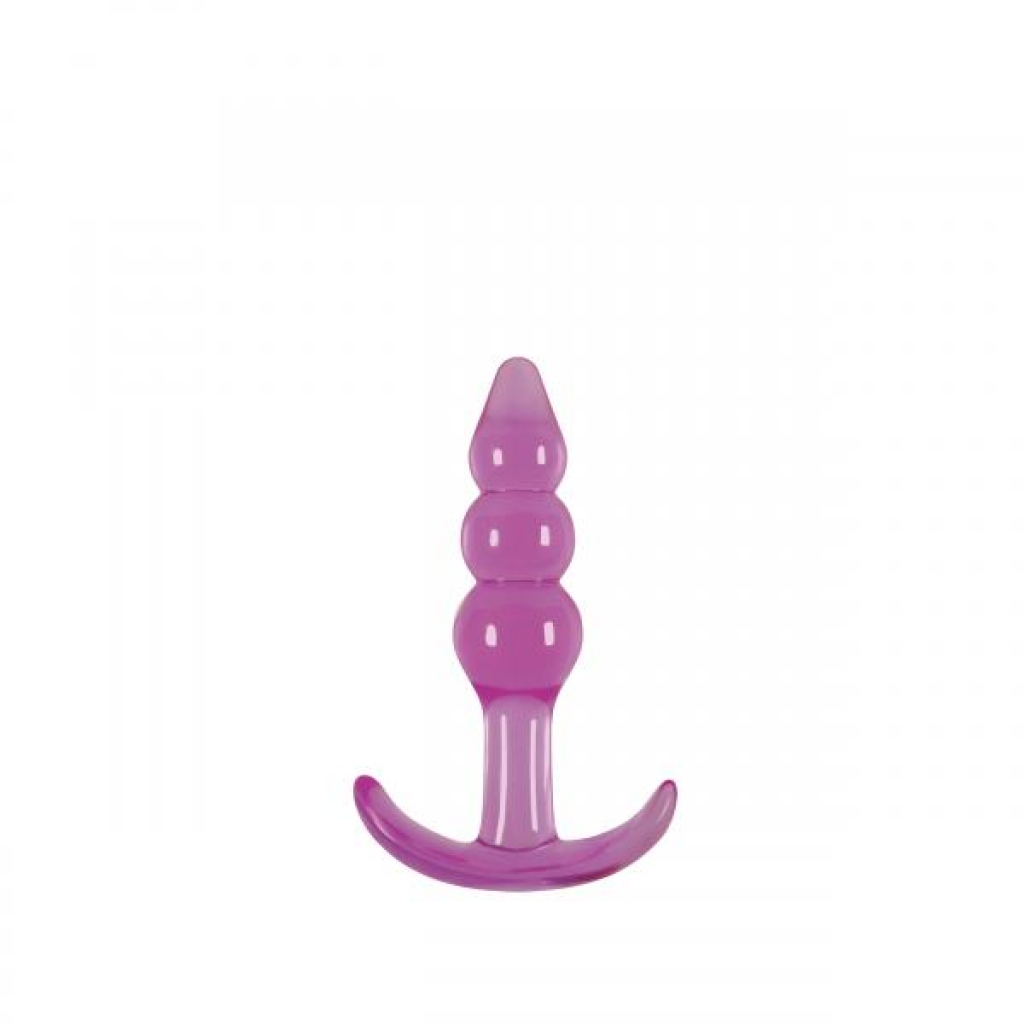 Jelly Rancher T Plug: Ripple Textured Pleasure Toy in Purple