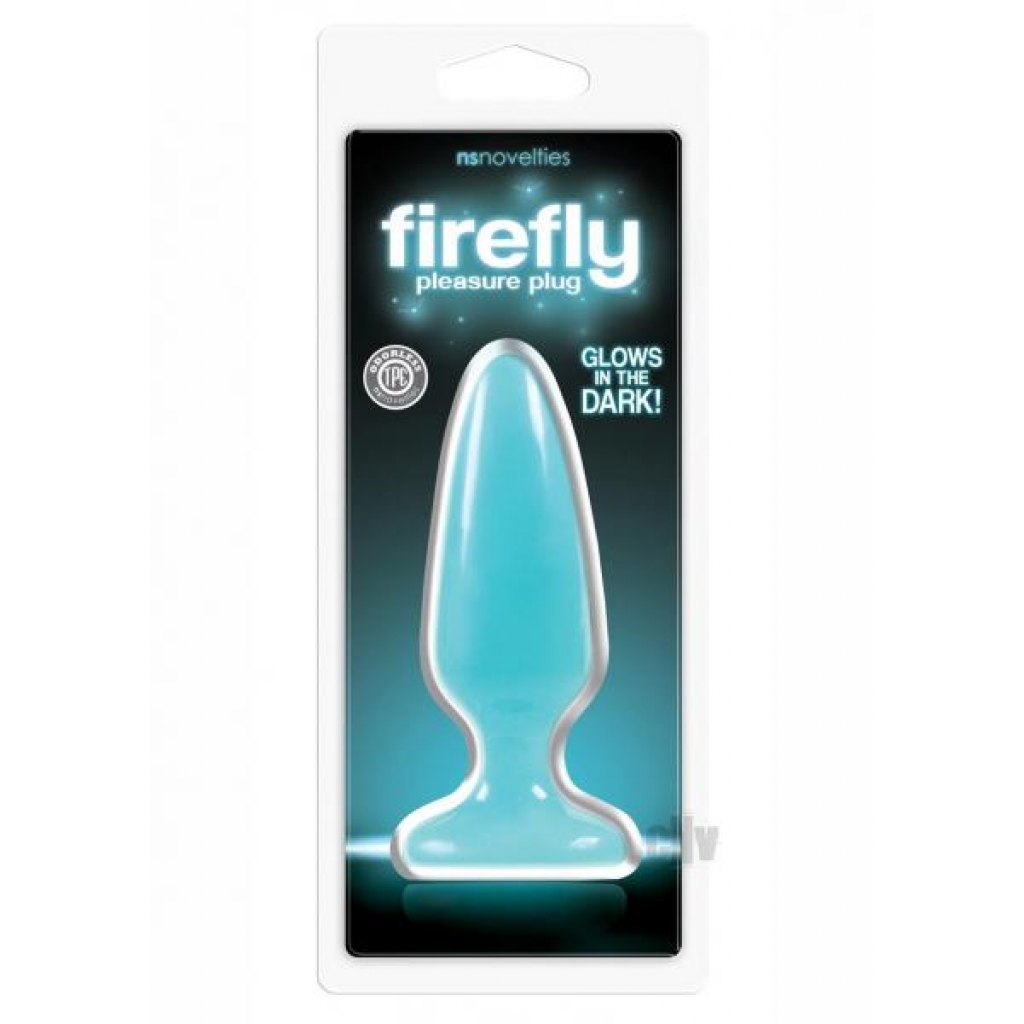 Medium Blue Firefly Pleasure Plug - Glowing Fun