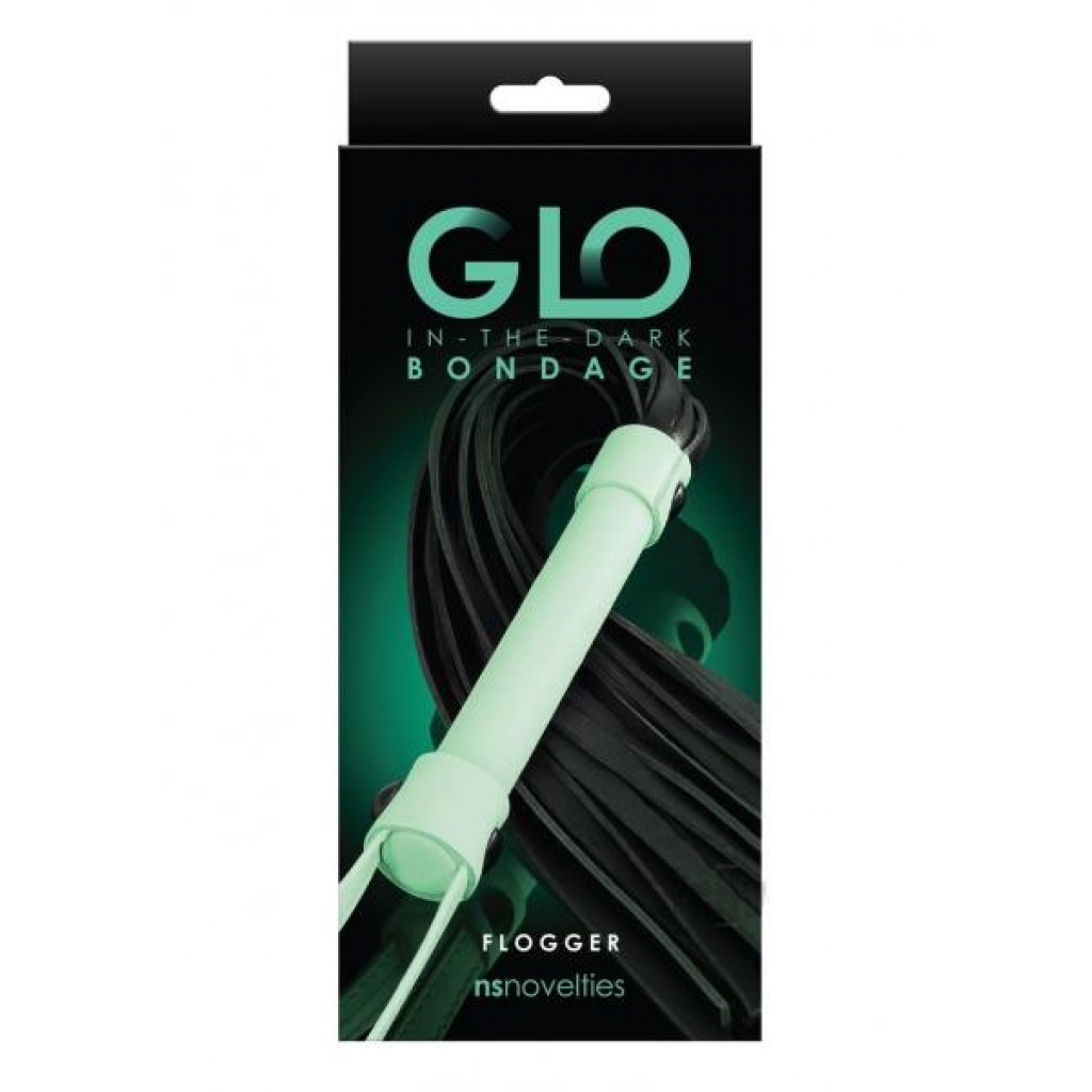 Glo Bondage Flogger Green - New Sensations