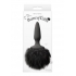 Bunny Tails Mini Anal Plug Black - Ns Novelties