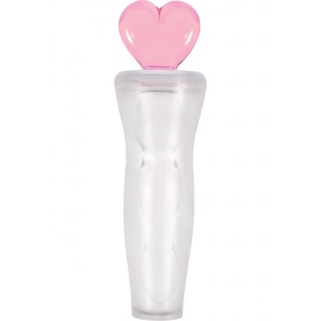 Crystal Heart Of Glass Wand and Vase - Pink - Ns Novelties