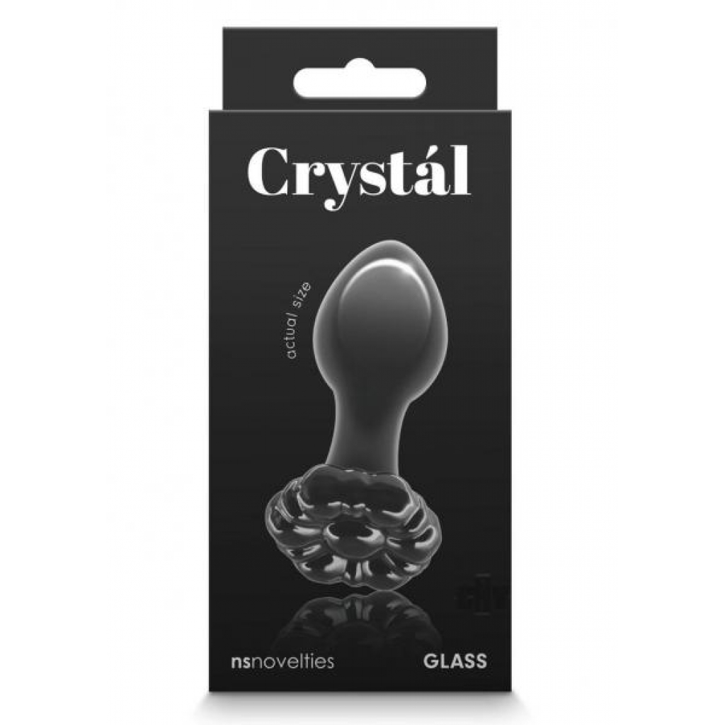 Crystal Flower Black - Premium Borosilicate Glass