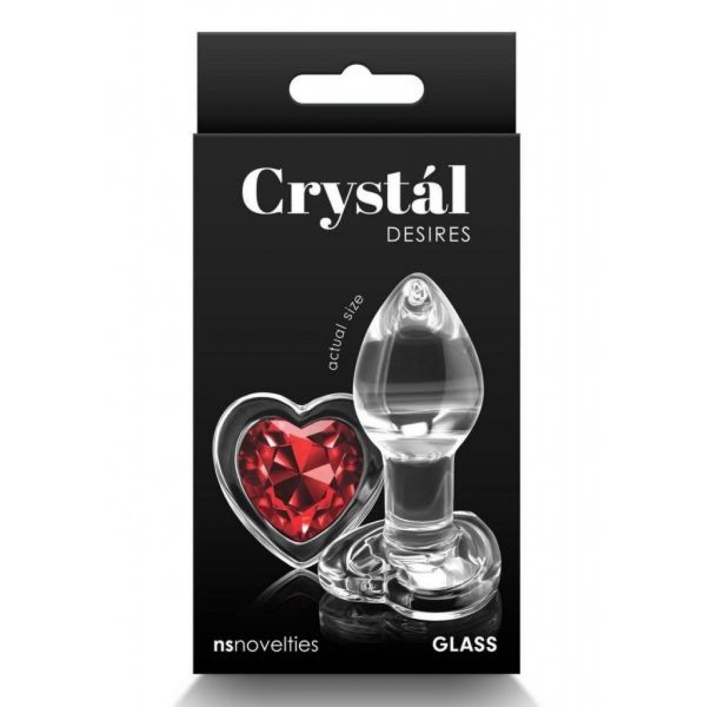 Crystal Desires Red Heart Small Anal Plug