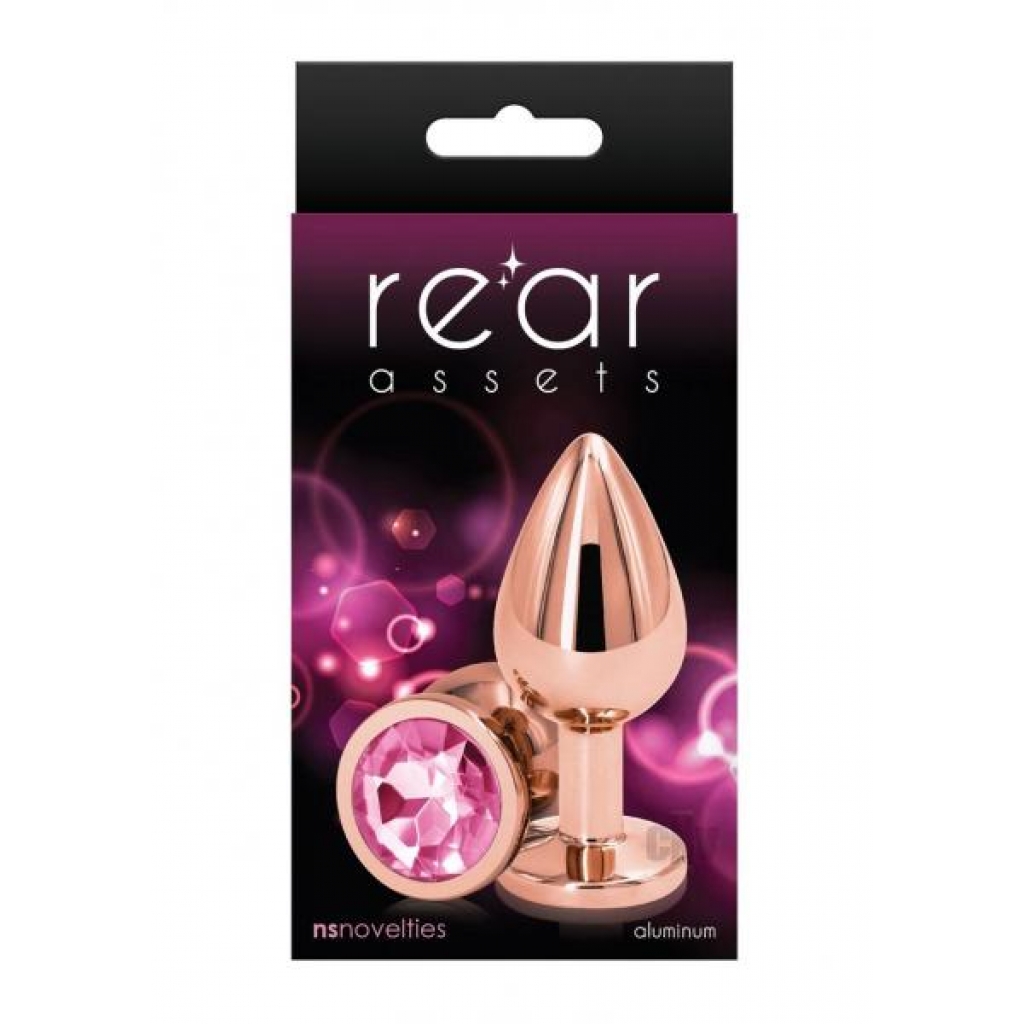 Rear Assets - Rose Gold Medium Pink Anal Toy