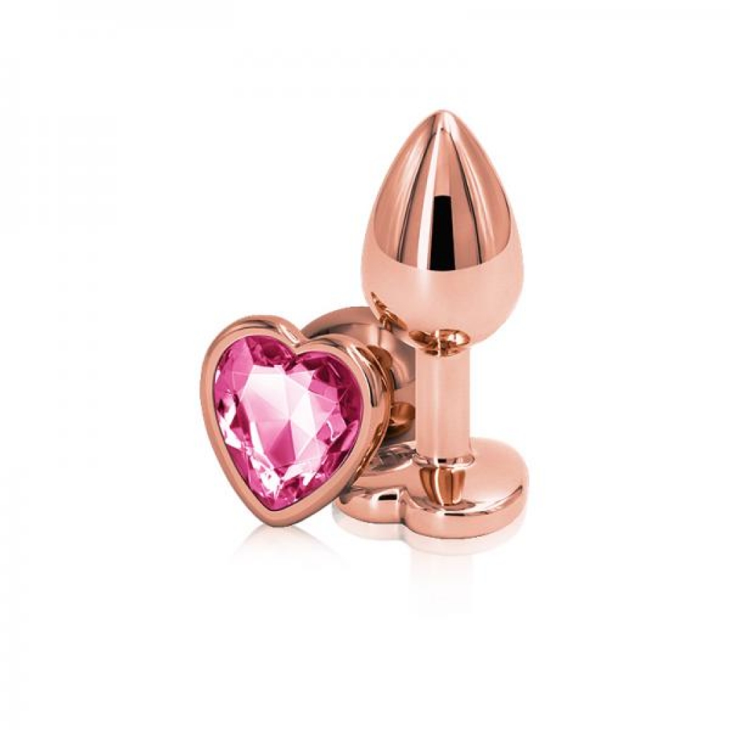 Rear Assets Rose Gold Heart Small Pink - Ns Novelties