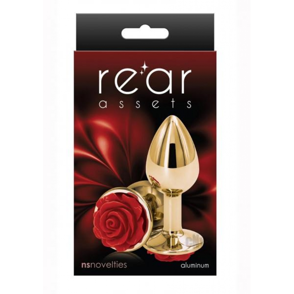 Rear Assets Chrome-Plated Anal Toy - Small Red