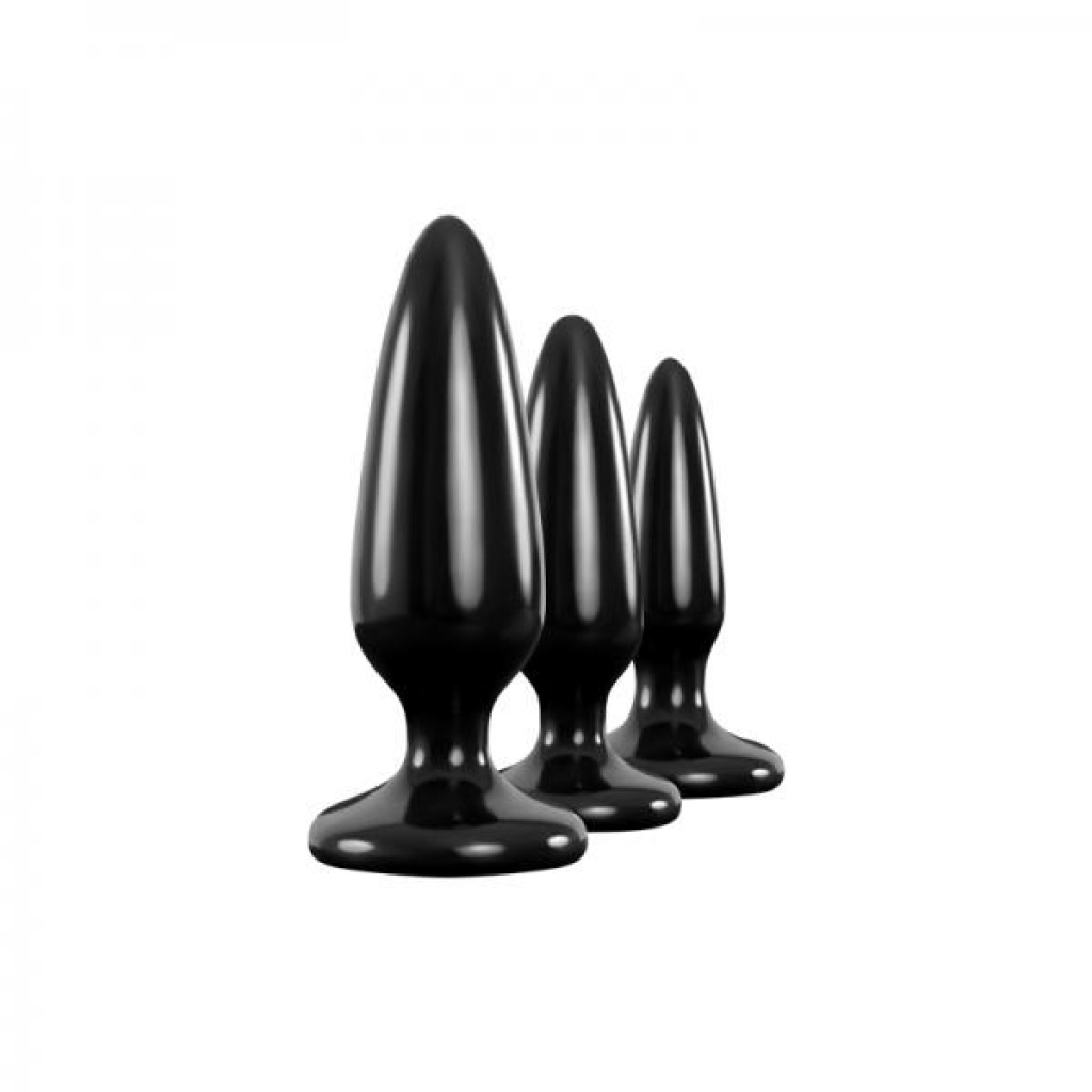 Renegade Pleasure Plug 3 Piece Trainer Kit Black - Ns Novelties