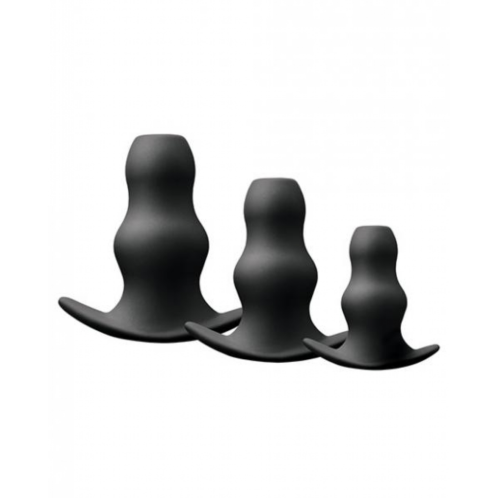 Renegade Peeker Kit Black Hollow Butt Plugs - Ns Novelties