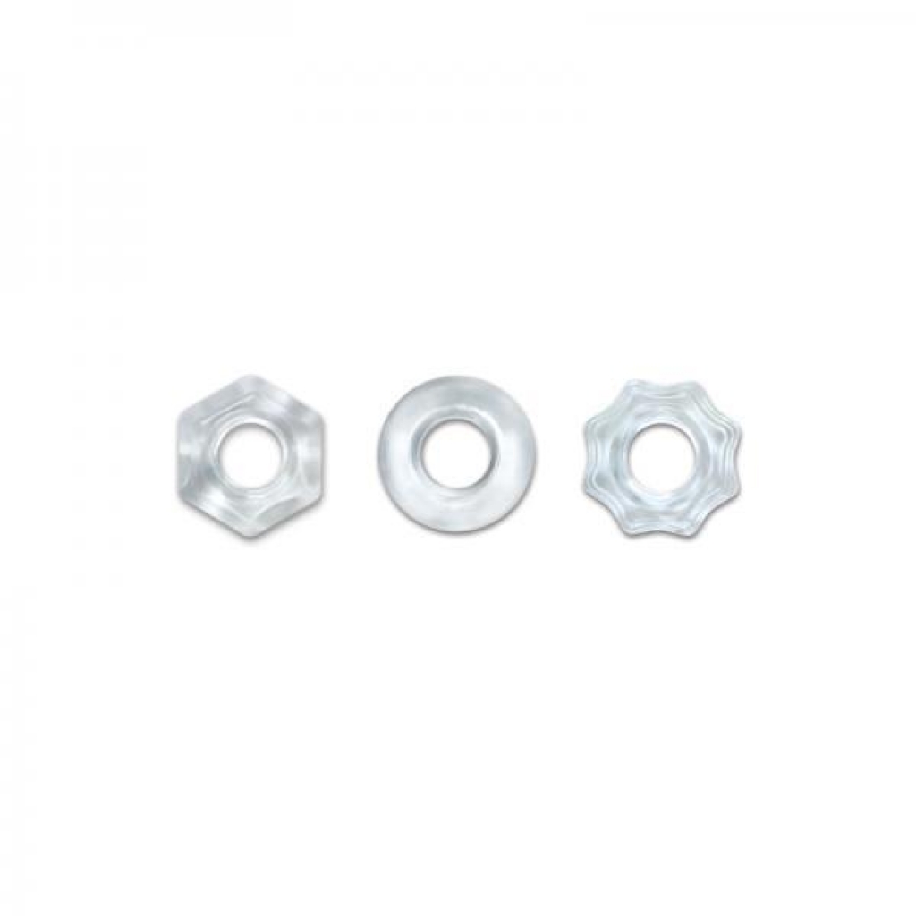 Renegade Chubbies Clear Cock Rings - 3 Pack