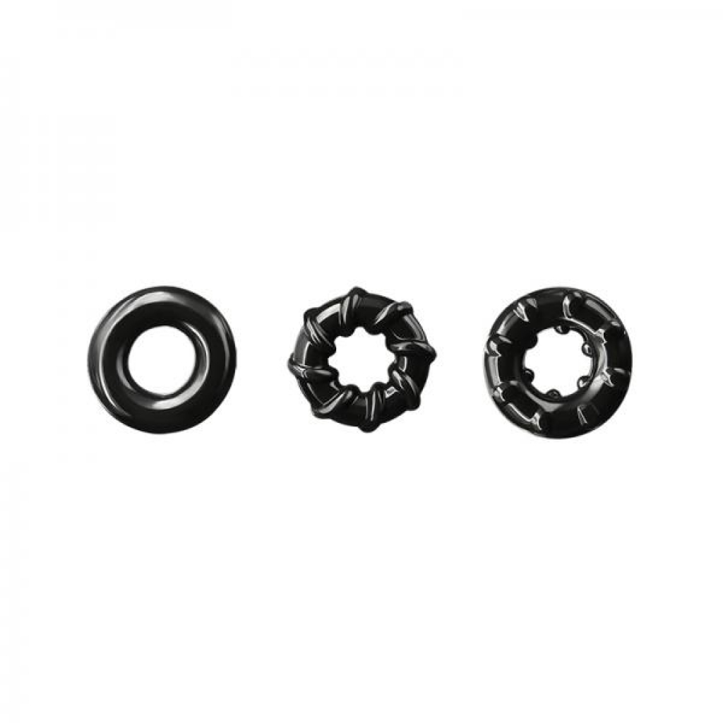 Renegade Dyno Rings Black 3 Pack - Ns Novelties