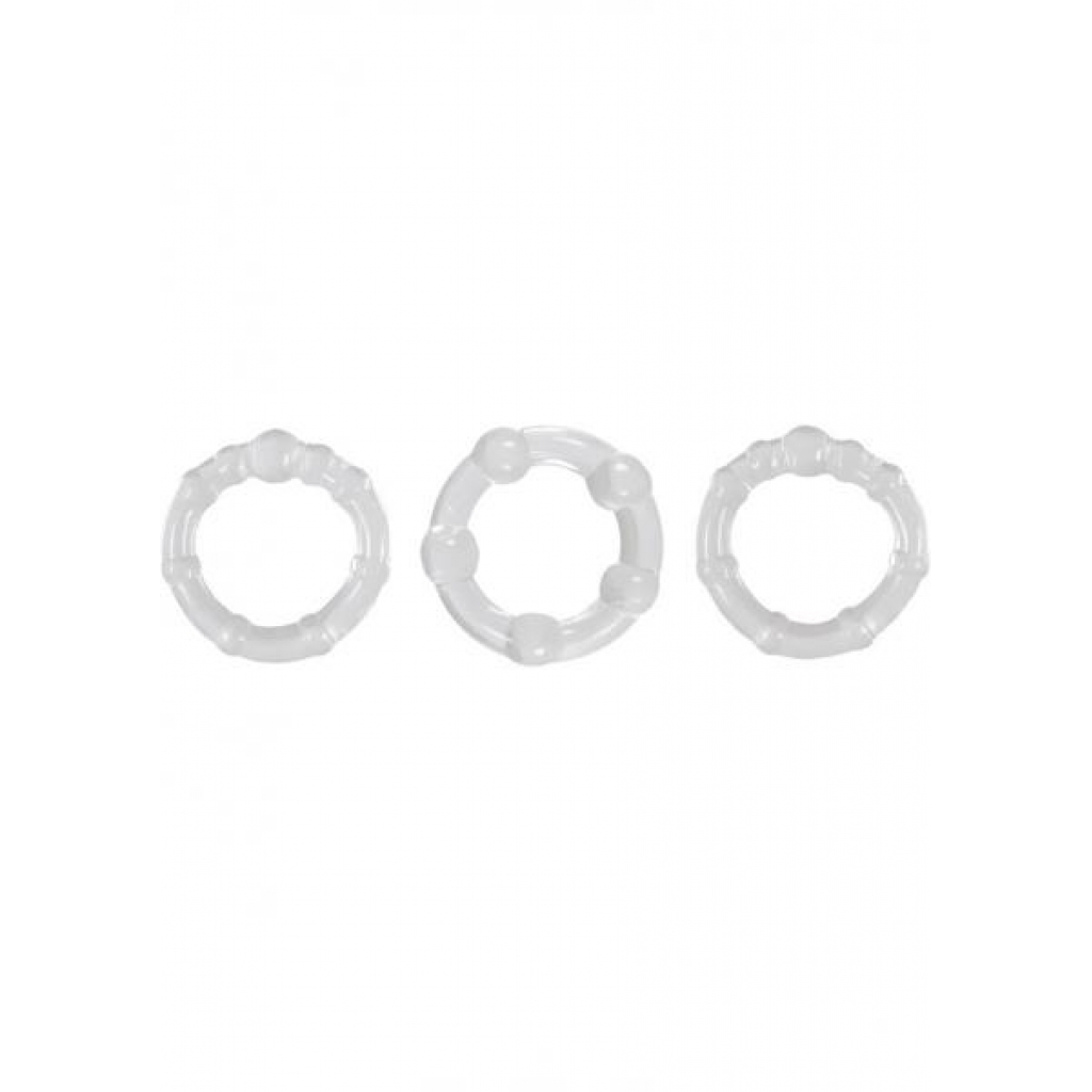 Renegade Intensity Rings - Clear Pleasure Enhancers - 3 Pack