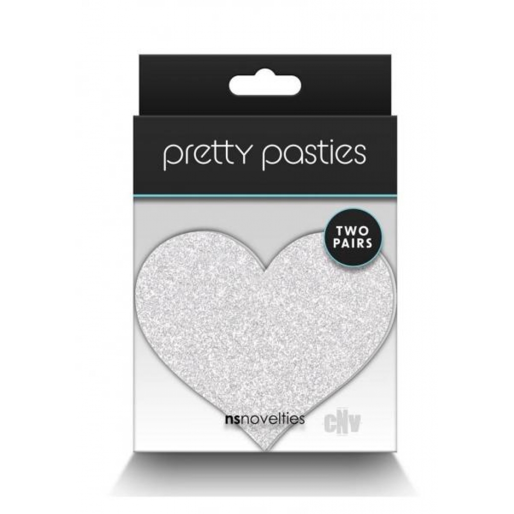 Pretty Pasties Glitter Hearts Red/slv - New Sensations