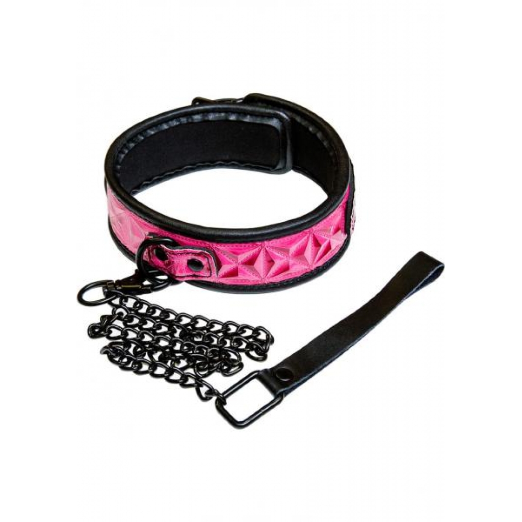 Sinful Vinyl Collar Pink Adjustable - Ns Novelties