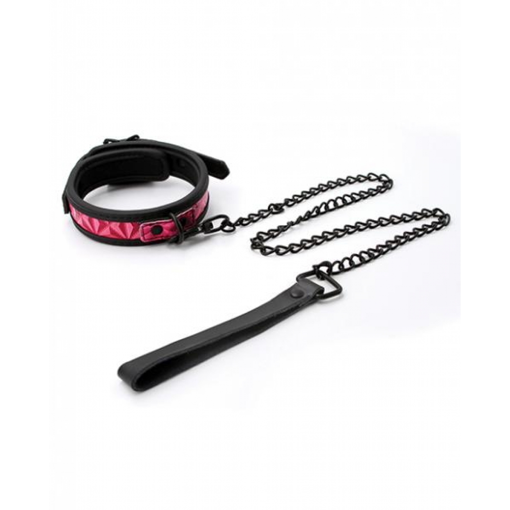 Sinful 1 inch Collar & Leash Pink - Ns Novelties