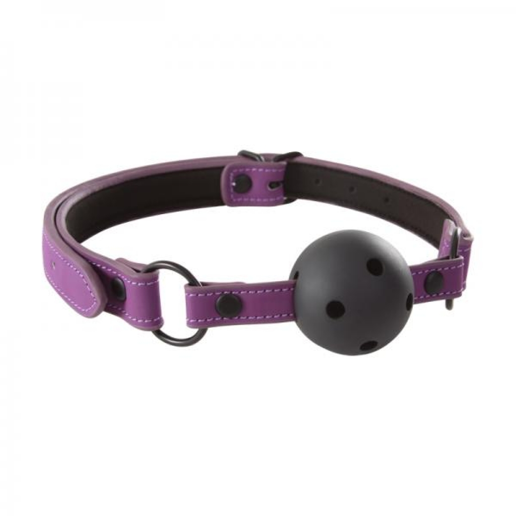 Lust Bondage Ball Gag Purple - Ns Novelties