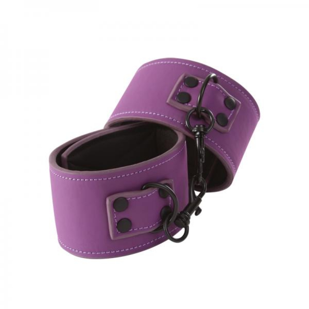 Lust Bondage Wrist Cuffs in Purple