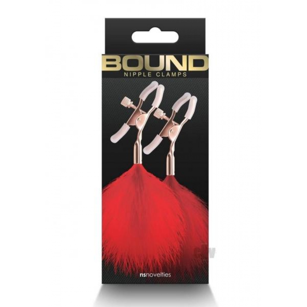 Bound Nipple Clamps F1 Rose Gld/red - New Sensations