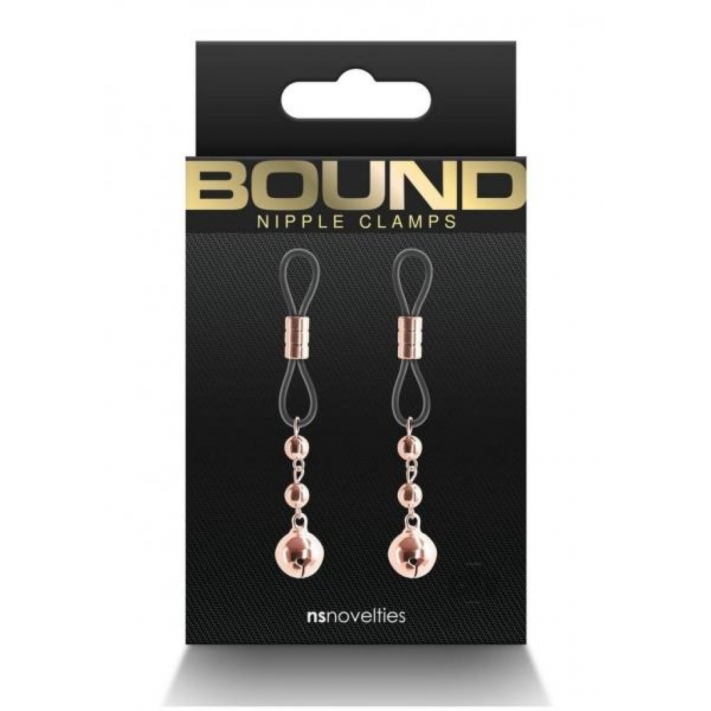 Bound Adjustable Nipple Clamps in Rose Gold