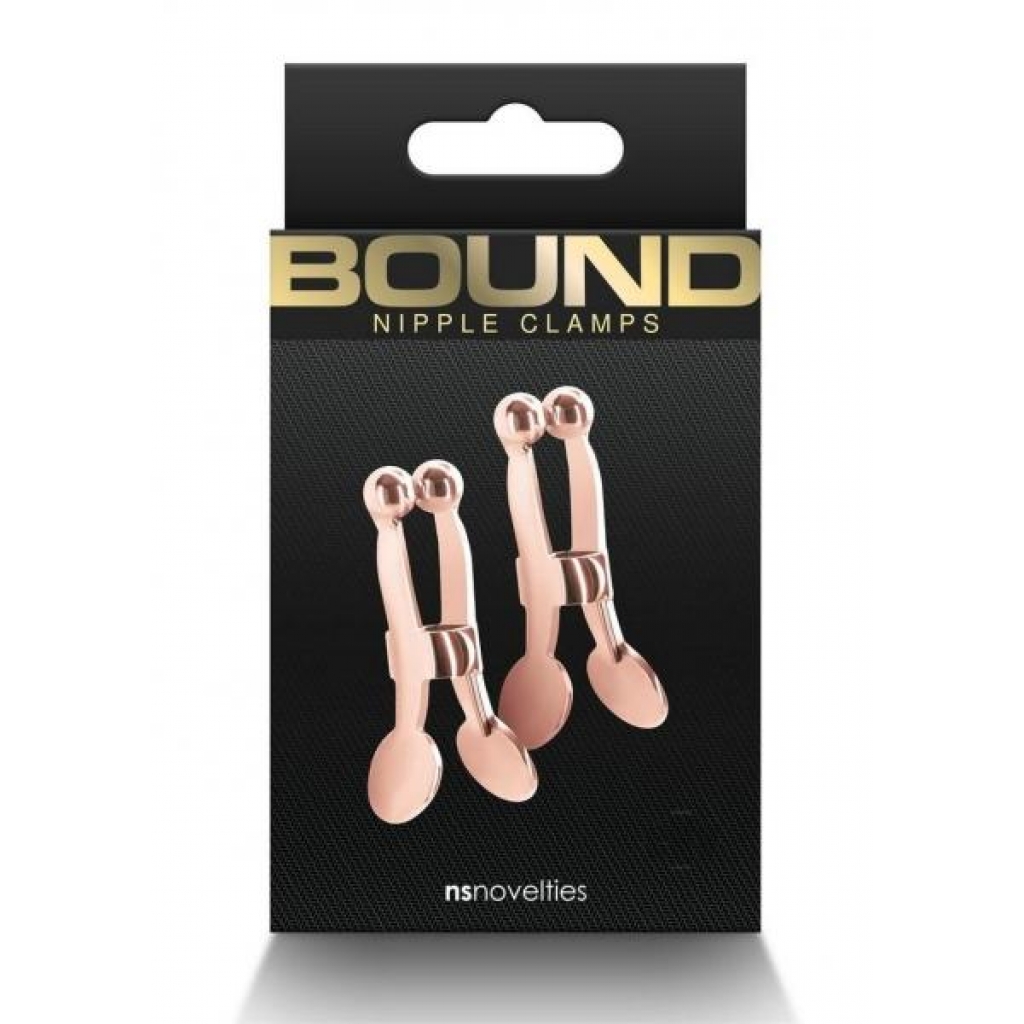 Bound Nipple Clamps in C1 Rose Gold