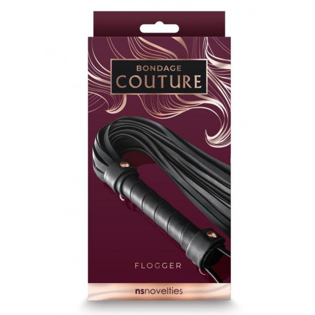 Bondage Couture Flogger - Black