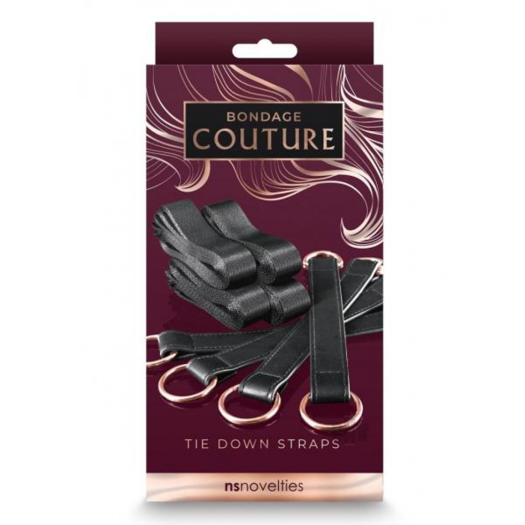 Bondage Couture Tie Down Straps - Black