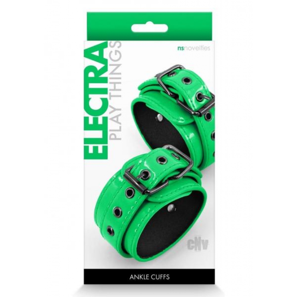 Electra Play Things Ankle Cuffs Green - New Sensations