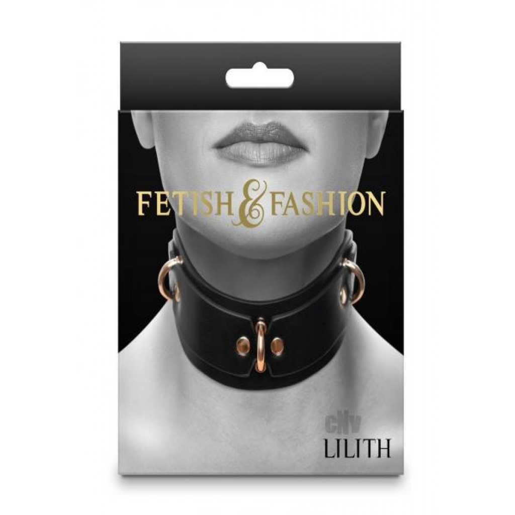 Fetish Fashion Lilith Collar - Black/Gold