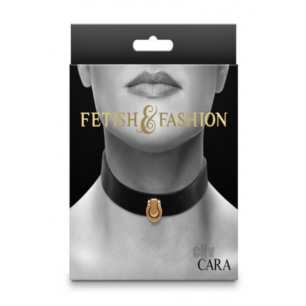 Fetish Fashion Cara Collar Blk/gld - New Sensations