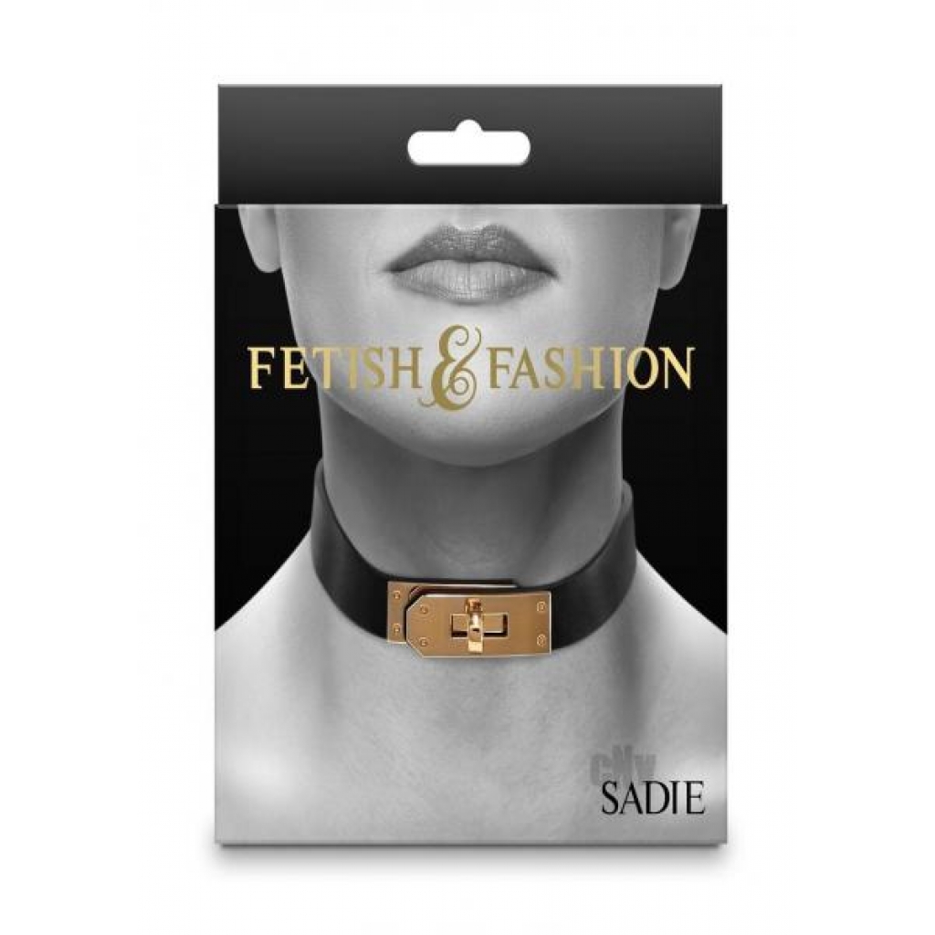 Fetish Fashion Sadie Collar Blk/gld