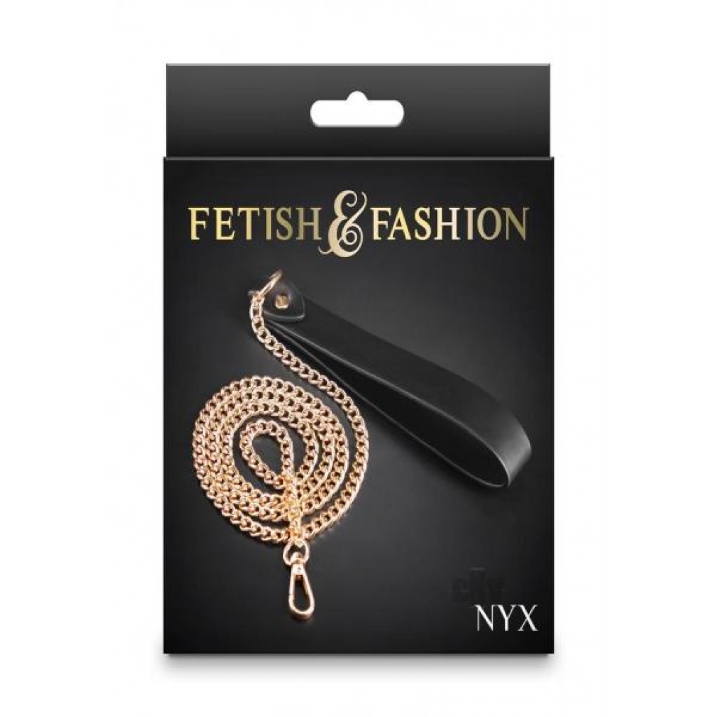 Fetish Fashion Nyx Leash Blk/gld