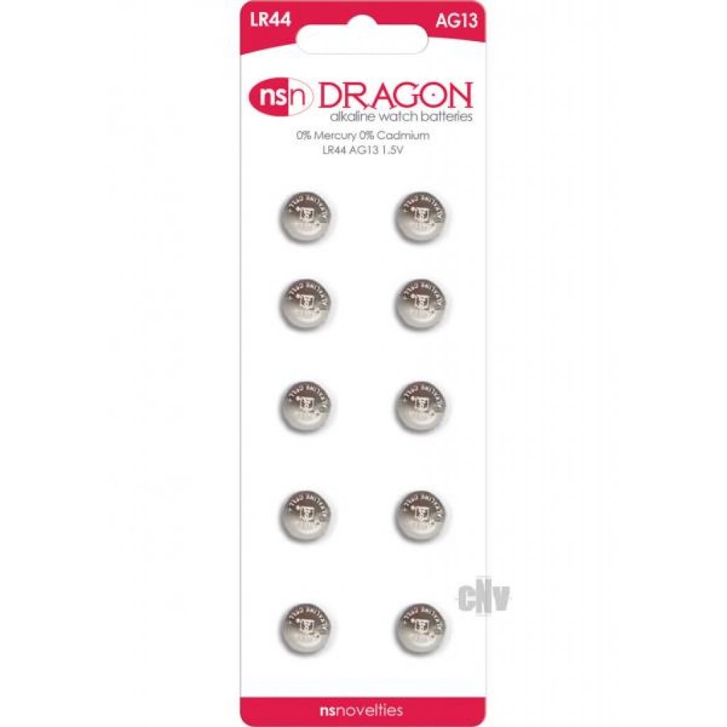 Dragon Alkaline Batteries Size LR44/AG13 10 Pack - Ns Novelties