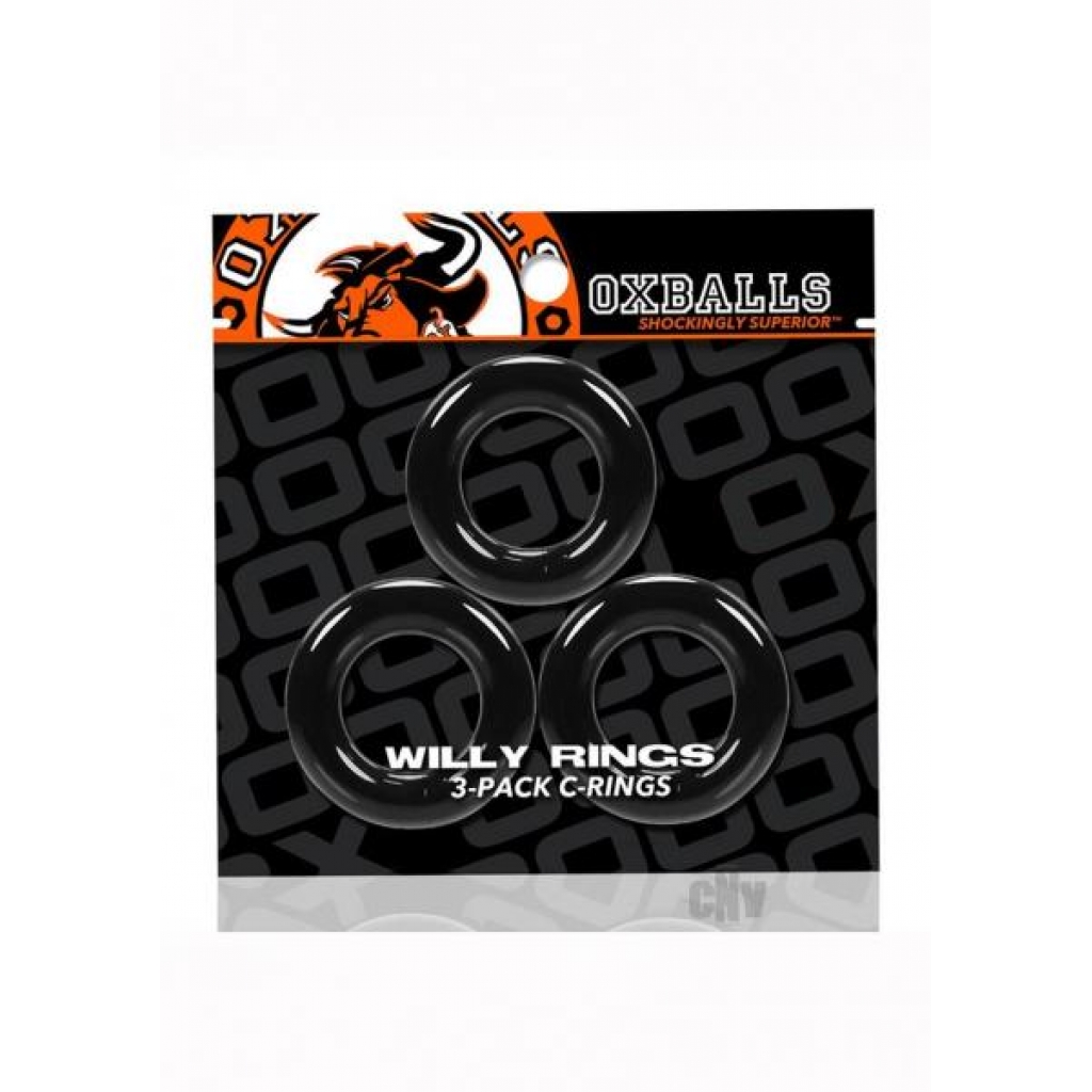 Oxballs Willy Rings - 3 Pack Black