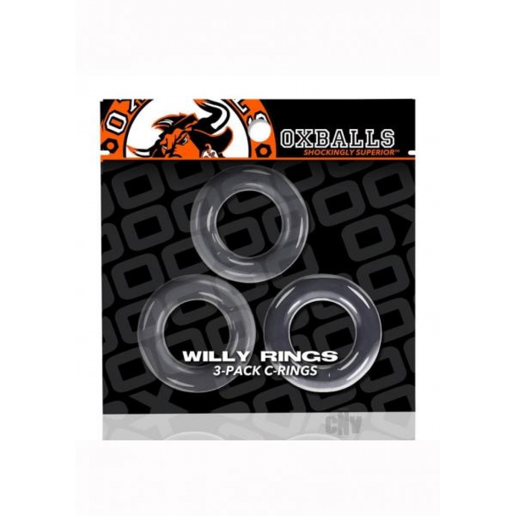 Oxballs Willy Rings - 3-Pack Clear Cockrings