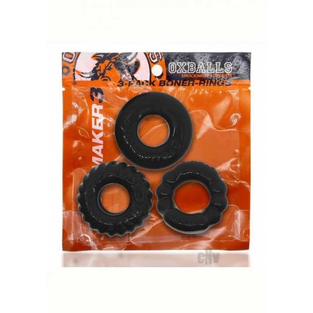 Bonemaker 3-Pack Cockrings - Black