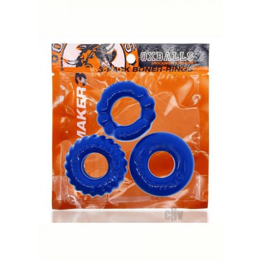 Bonemaker 3-Pack Pool Blue Cock Rings