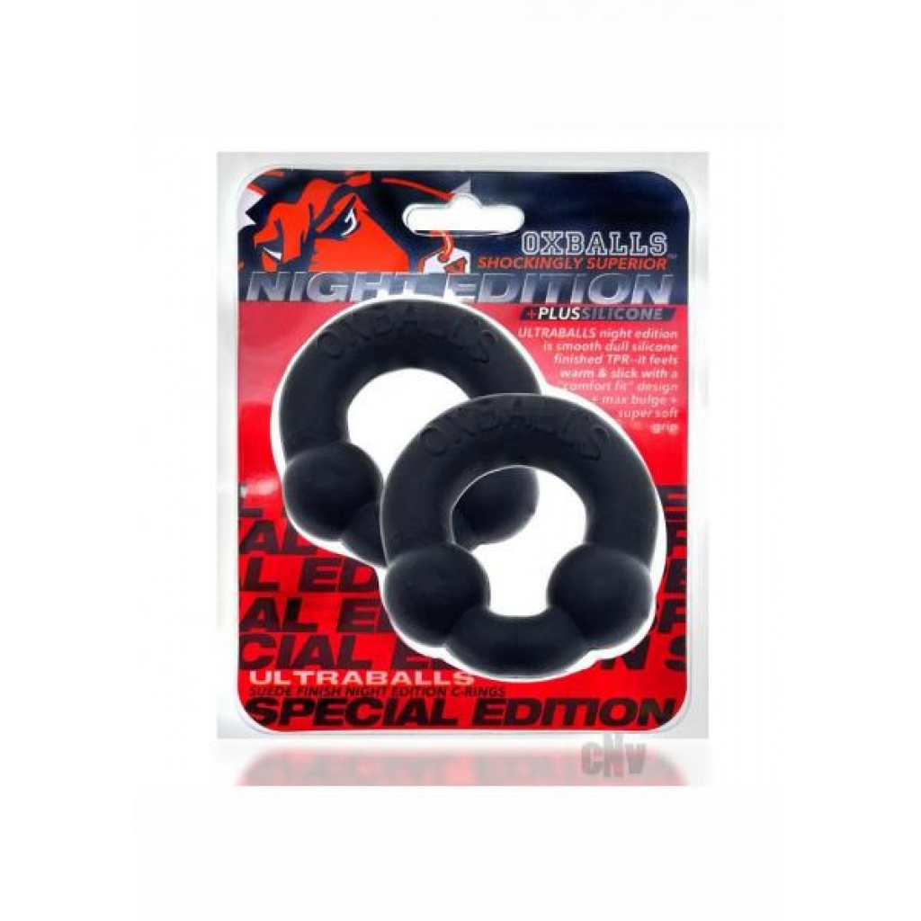 Ultraballs 2pk Cockring Night Ed - Blue Ox Designs Llc